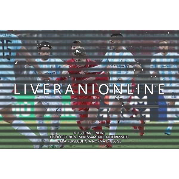Campionato di Calcio Serie B 2019/2020 Perugia, Italia 21/12/2019 Perugia-Virtus Entella Nella foto: caviglia hans nicolussi (n. 14 perugia calcio9 vs andrea paolucci (n.23 centrocampista virtus entella) mirko erano (n27 centrocampista virtus entella) ©LM/Loris Cerquiglini-Alessio Marini/AGENZIA ALDO LIVERANI SAS