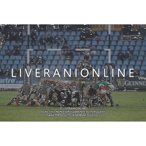 Rugby Guinness Pro 14 2019/2020 Parma, Italia 21/12/2019 Zebre Rugby vs Benetton Nella foto: Una mischia durante il derby d\'Italia Zebre contro Benetton foto massimiliano carnabuci-alessio marini-ag aldo liverani sas