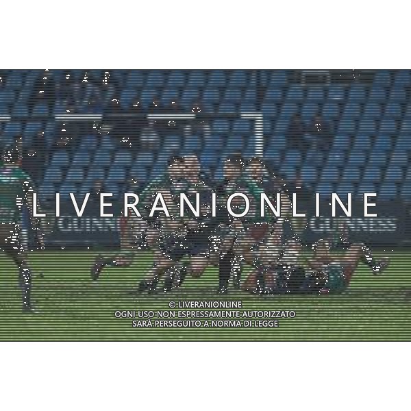 Rugby Guinness Pro 14 2019/2020 Parma, Italia 21/12/2019 Zebre Rugby vs Benetton Nella foto: Marco Manfredi (Zebre) viene placcato Sebastian Negri (Benetton) FOTO MASSIMILIANO CARNABUCI-ALESSIO MARINI-AG ALDO LIVERANI SAS
