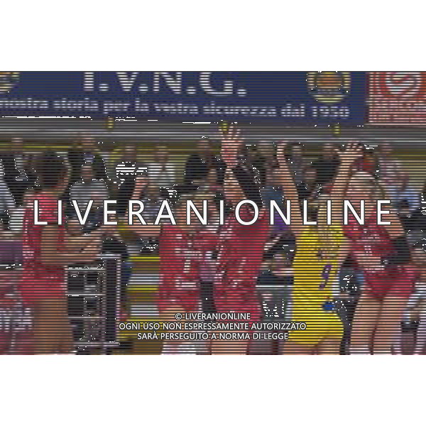 Campionato di Volley Serie A1 Femminile 2019/2020 Busto Arsizio, Italia 22/12/2019 Unet E-Work Busto Arsizio vs Lardini Filottrano Nella foto: (UYBA Unet E-Work Busto Arsizio) FOTO ELISA CALABRESE-ALESSIO MARINI-AG ALDO LIVERANI SAS