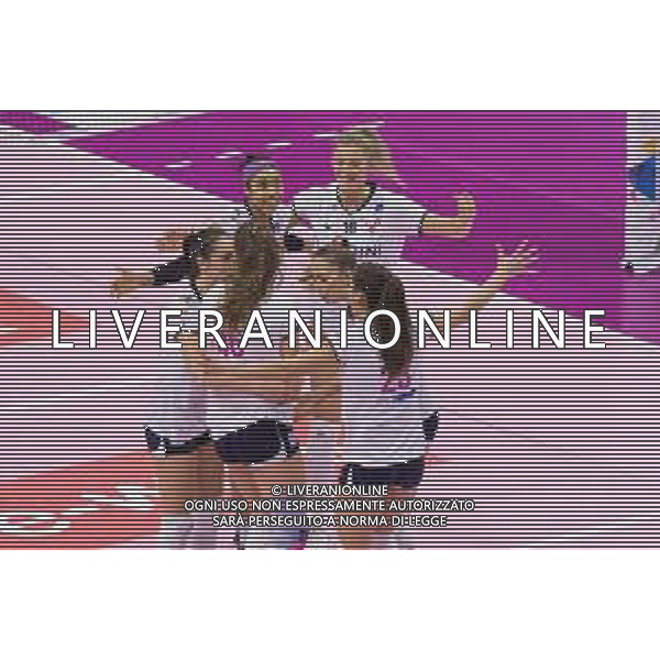 Campionato di Volley Serie A1 Femminile 2019/2020 Busto Arsizio, Italia 22/12/2019 Unet E-Work Busto Arsizio vs Lardini Filottrano Nella foto: esultanza (Lardini Filottrano) FOTO ELISA CALABRESE-ALESSIO MARINI-AG ALDO LIVERANI SAS