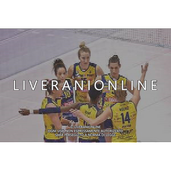 Campionato di Volley Serie A1 Femminile 2019/2020 Firenze, Italia 22/12/2019 Il Bisonte Firenze vs Imoco Volley Conegliano Nella foto: Esultanza Imoco Volley Conegliano FOTO LISA GUGLIELMI-ALESSIO MARINI-AG ALDO LIVERANI SAS
