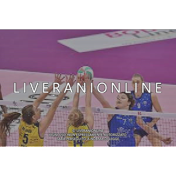 Campionato di Volley Serie A1 Femminile 2019/2020 Firenze, Italia 22/12/2019 Il Bisonte Firenze vs Imoco Volley Conegliano Nella foto: Nika Daalderop (Il Bisonte Firenze) e Joanna Wolosz (Imoco Volley Conegliano) FOTO LISA GUGLIELMI-ALESSIO MARINI-AG ALDO LIVERANI SAS