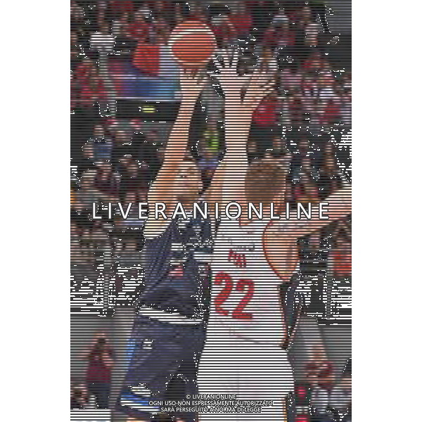 Campionato di Basket Serie A 2019/2020 Roma, Italia 22/12/2019 Virtus Roma vs Germani Brescia Nella foto: Ojars SILINIS ala (Germani Basket Brescia) al tiro foto carlo cappuccitti-alessio marini-ag aldo liverani sas