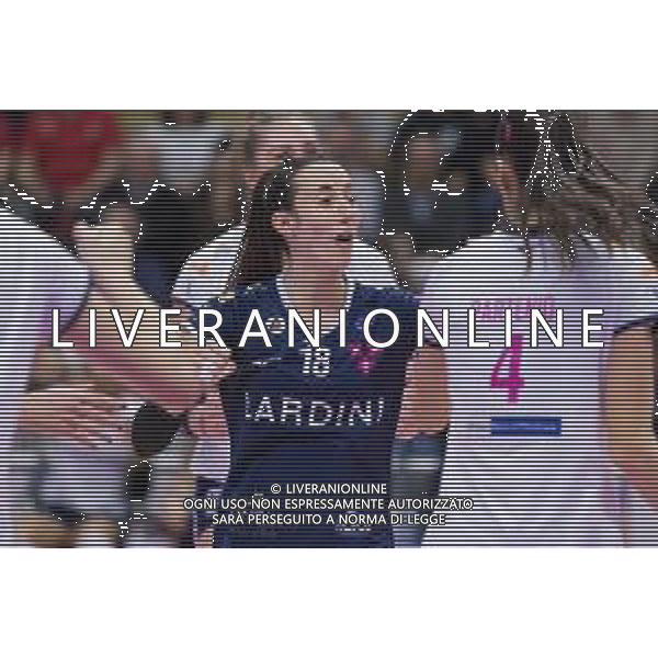 Campionato di Volley Serie A1 Femminile 2019/2020 Busto Arsizio, Italia 22/12/2019 Unet E-Work Busto Arsizio vs Lardini Filottrano Nella foto: esultanza di Veronica Bisconti (Lardini Filottrano) FOTO ELISA CALABRESE-ALESSIO MARINI-AG ALDO LIVERANI SAS