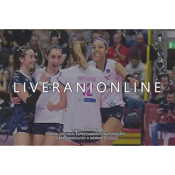 Campionato di Volley Serie A1 Femminile 2019/2020 Busto Arsizio, Italia 22/12/2019 Unet E-Work Busto Arsizio vs Lardini Filottrano Nella foto: esultanza (Lardini Filottrano) FOTO ELISA CALABRESE-ALESSIO MARINI-AG ALDO LIVERANI SAS