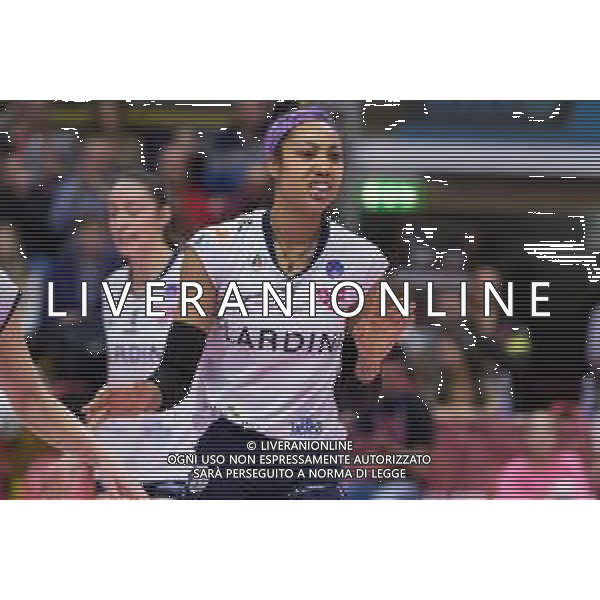 Campionato di Volley Serie A1 Femminile 2019/2020 Busto Arsizio, Italia 22/12/2019 Unet E-Work Busto Arsizio vs Lardini Filottrano Nella foto: delusione di Nia Grant (Lardini Filottrano) FOTO ELISA CALABRESE-ALESSIO MARINI-AG ALDO LIVERANI SAS