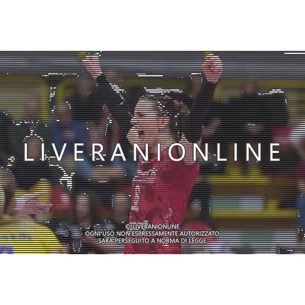 Campionato di Volley Serie A1 Femminile 2019/2020 Busto Arsizio, Italia 22/12/2019 Unet E-Work Busto Arsizio vs Lardini Filottrano Nella foto: esultanza di Alessia Gennari (UYBA Unet E-Work Busto Arsizio) FOTO ELISA CALABRESE-ALESSIO MARINI-AG ALDO LIVERANI SAS