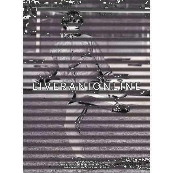 RETROSPETTIVA COSTANZO BARCELLA CALCIATORE NELLA FOTO BARCELLA COSTANZO CON LA MAGLIA DELL\'ATALANTA CALCIO AG ALDO LIVERANI SAS