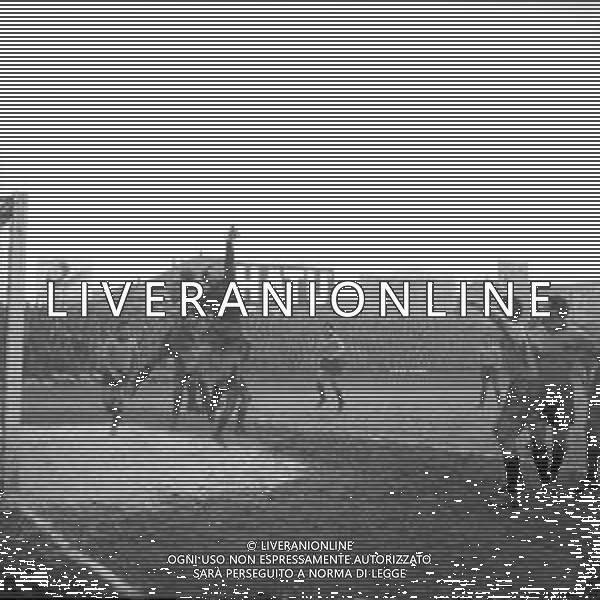 03-02-1957 ALESSANDRIA-CAMPIONATO DI CALCIO SERIE B ALESSANDRIA MODENA 2-0 NELLA FOTO AZIONE DI GIOCO AG ALDO LIVERANI SAS