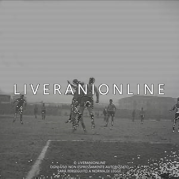 03-02-1957 ALESSANDRIA-CAMPIONATO DI CALCIO SERIE B ALESSANDRIA MODENA 2-0 NELLA FOTO AZIONE DI GIOCO AG ALDO LIVERANI SAS