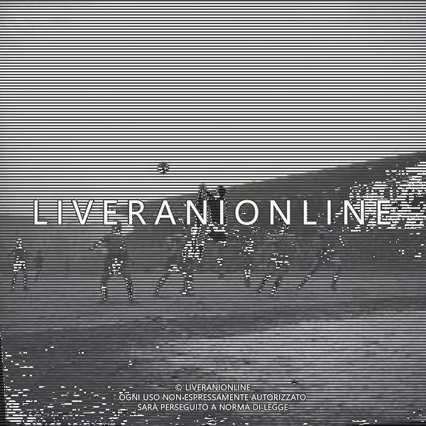 03-02-1957 ALESSANDRIA-CAMPIONATO DI CALCIO SERIE B ALESSANDRIA MODENA 2-0 NELLA FOTO AZIONE DI GIOCO AG ALDO LIVERANI SAS