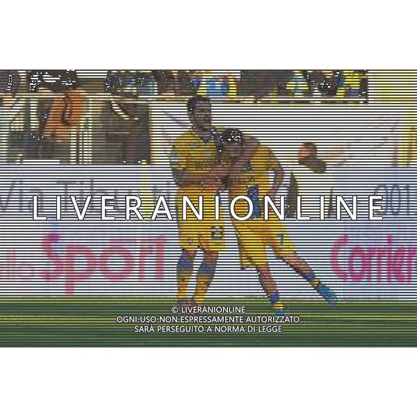Frosinone vs Crotone Campionato Serie B - 18 giornata Stadio Benito Stirpe - Frosinone 26-12-2019 nella foto Esultanza Paganini e Krajc FOTO FEDERICO GAETANO-AG ALDO LIVERANI SAS