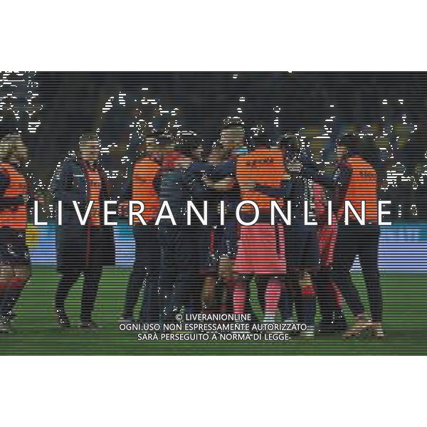 Frosinone vs Crotone Campionato Serie B - 18 giornata Stadio Benito Stirpe - Frosinone 26-12-2019 nella foto Esultanza finale Crotone