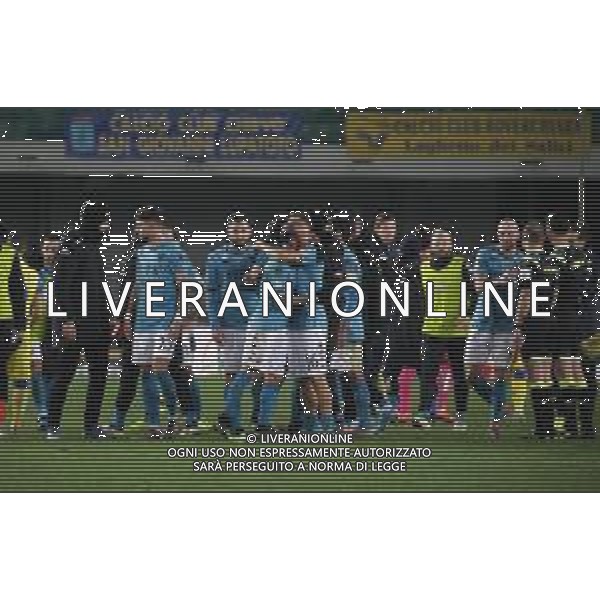 CHIEVO - BENEVENTO CAMPIONATO CALCIO SERIE B 26.12.2019 NELLA FOTO ESULTANZA DEI GIOCATORI DEL BENEVENTO A FINE GARA ©SANTANDREA/AGENZIA ALDO LIVERANI SAS