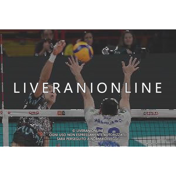 Campionato di Volley Superlega Serie A 2019/2020 Perugia, Italia 26/12/2019 Sir Safety Conad Perugia vs Top Volley Latina Nella foto: aleksandar atanasijevic (n.14 opposto sir safety conad perugia) schiaccia FOTO LORIS CERQUIGLINI-ALESSIO MARINI-AG ALDO LIVERANI SAS