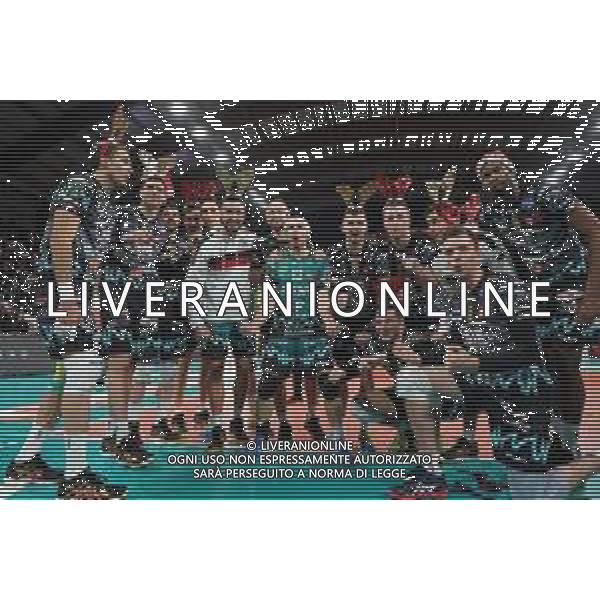 Campionato di Volley Superlega Serie A 2019/2020 Perugia, Italia 26/12/2019 Sir Safety Conad Perugia vs Top Volley Latina Nella foto: sir esulta per la vittoria della partita FOTO LORIS CERQUIGLINI-ALESSIO MARINI-AG ALDO LIVERANI SAS
