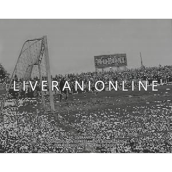 30-09-1956 BUSTO ARSIZIO CAMPIONATO DI CALCIO SERIE B PROPATRIA VENEZIA 0-3 NELLA FOTO AZIONE DI GIOCO AG ALDO LIVERANI SAS