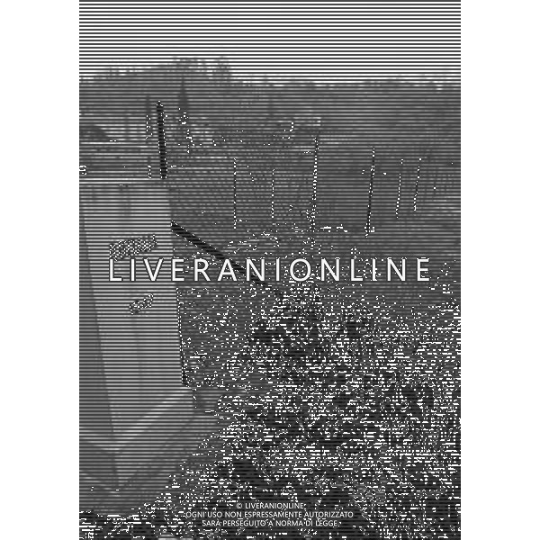 RETROSPETTIVA 1982 - Vedute di GORIZIA Citta\' divisa in due da un muro costruito nel 1947 sul confine italo-jugoslavo di Nova Gorica (Slovenia). ©Archivio Giovanni Liverani/ AGENZIA ALDO LIVERANI SAS