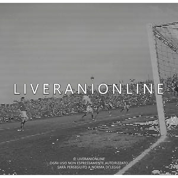 07-04-1957 REGGIO EMILIA-CAMPIONATO DI CALCIO SERIE C REGGIANA LIVORNO 1-0 NELLA FOTO AZIONE DI GIOCO AG ALDO LIVERANI SAS