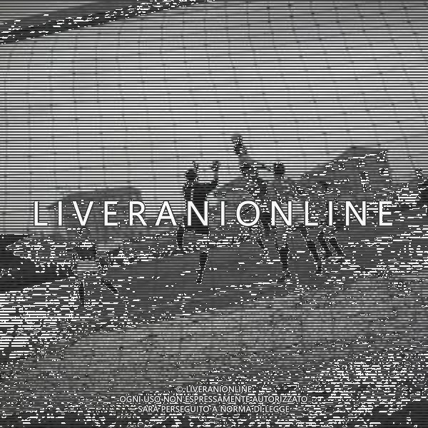17-02-1957 REGGIO EMILIA-CAMPIONATO DI CALCIO SERIE C REGGIANA MESTRINA 1-0 NELLA FOTO AZIONE DI GIOCO AG ALDO LIVERANI SAS