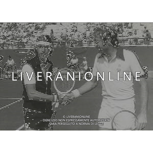 RETROSPETTIVA CORRADO BARAZZUTTI TENNIS NELLA FOTO CORRADO BARAZZUTTI CON NEWCOMBE JOHN AG ALDO LIVERANI SAS