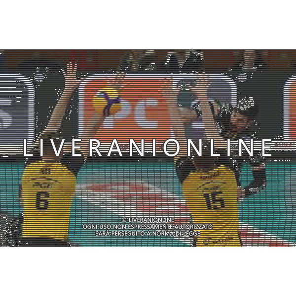 Amichevole di Volley Perugia, Italia 06/01/2020 Trofeo Monini - Sir Safety Conad Perugia vs Skra Belchatow Nella foto: filippo lanza (n.10 schiacciatore sir safety conad perugia) schiaccia ©LM/ Loris Cerquiglini / AGENZIA ALDO LIVERANI SAS