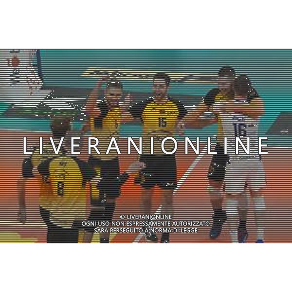 Amichevole di Volley Perugia, Italia 06/01/2020 Trofeo Monini - Sir Safety Conad Perugia vs Skra Belchatow Nella foto: pge skra belchatow esulta ©LM/ Loris Cerquiglini / AGENZIA ALDO LIVERANI SAS