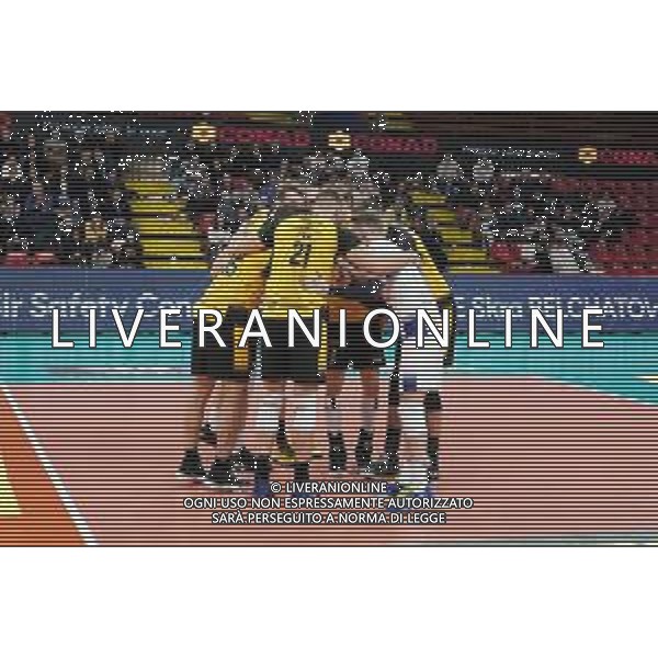 Amichevole di Volley Perugia, Italia 06/01/2020 Trofeo Monini - Sir Safety Conad Perugia vs Skra Belchatow Nella foto: pge skra belchatow nel prepartita ©LM/ Loris Cerquiglini / AGENZIA ALDO LIVERANI SAS