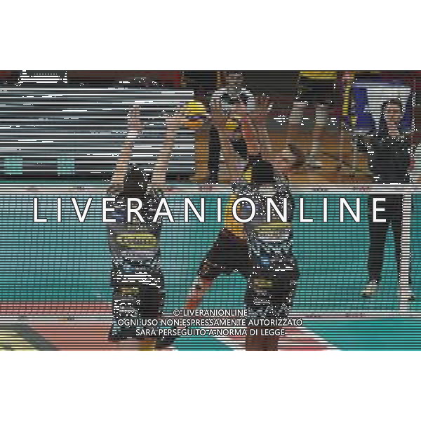 Amichevole di Volley Perugia, Italia 06/01/2020 Trofeo Monini - Sir Safety Conad Perugia vs Skra Belchatow Nella foto: szalpuk artur (n. 12 pge skra belchtow)schiaccia ©LM/ Loris Cerquiglini / AGENZIA ALDO LIVERANI SAS