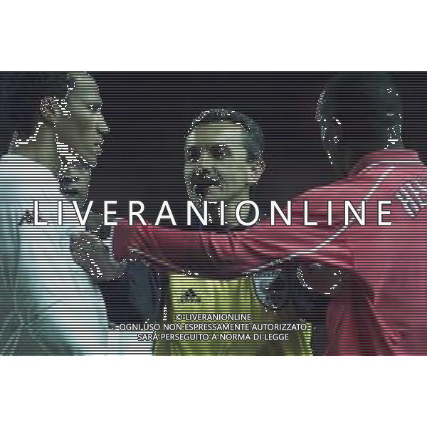 18-10-2000 LIVERPOOL -COPPA UEFA LIVERPOOL ROMA NELLA FOTO ARBITRO GARCIA ARANDA AG ALDO LIVERANI SAS