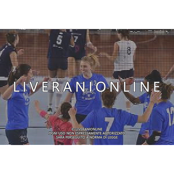 Amichevole di Volley Scandicci, Italia 07/01/2020 Volley per il Mugello - Savino Del Bene Scandicci vs Il Bisonte Firenze Nella foto: Esultanza Il Bisonte Firenze © LM/Lisa Guglielmi/ AGENZIA ALDO LIVERANI SAS