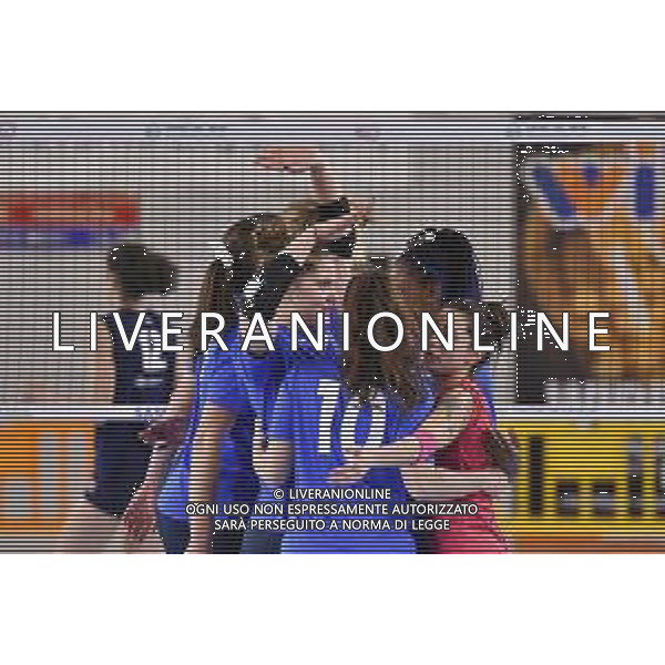 Amichevole di Volley Scandicci, Italia 07/01/2020 Volley per il Mugello - Savino Del Bene Scandicci vs Il Bisonte Firenze Nella foto: Esultanza Il Bisonte Firenze © LM/Lisa Guglielmi/ AGENZIA ALDO LIVERANI SAS