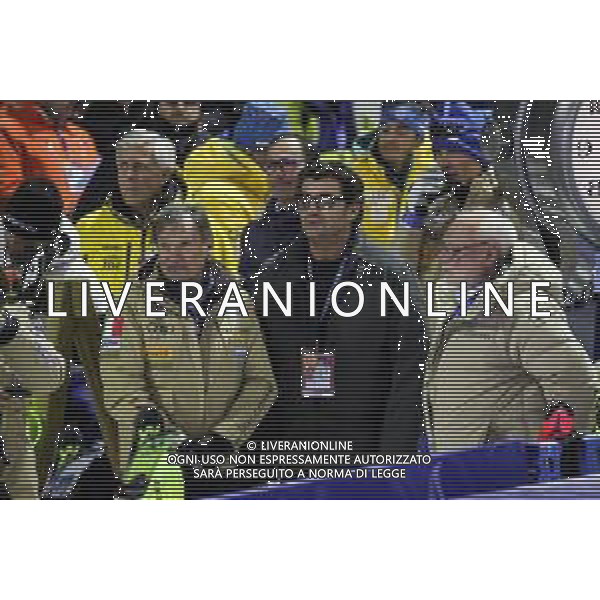 Sci Alpino Madonna di Campiglio, Italia 08/01/2020 Coppa del Mondo - 3Tre - Night Slalom Maschile Nella foto: Alberto Tomba con Flavio Roda ©LM/Luca Tedeschi/ AGENZIA ALDO LIVERANI SAS