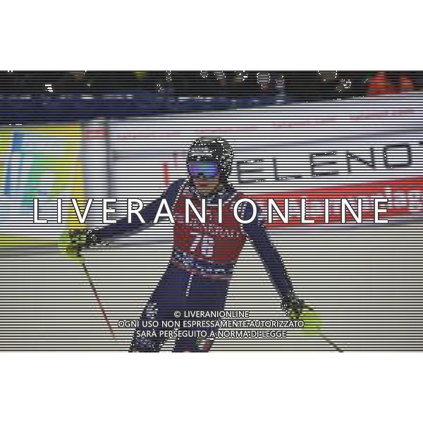 Sci Alpino Madonna di Campiglio, Italia 08/01/2020 Coppa del Mondo - 3Tre - Night Slalom Maschile Nella foto: VINATZER Alex ITA al traguardo ©LM/Luca Tedeschi/ AGENZIA ALDO LIVERANI SAS