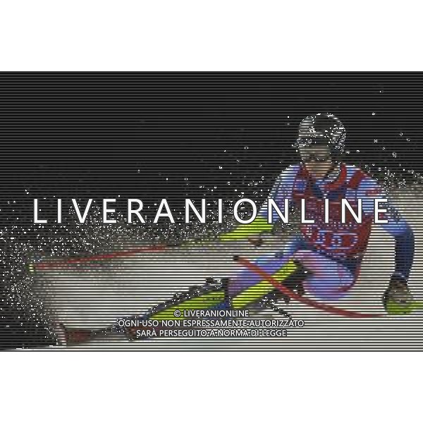 Sci Alpino Madonna di Campiglio, Italia 08/01/2020 Coppa del Mondo - 3Tre - Night Slalom Maschile Nella foto: Il francese Clement Noel, 3¬∞ cl., in azione. ©LM/Franco Debernardii/ AGENZIA ALDO LIVERANI SAS