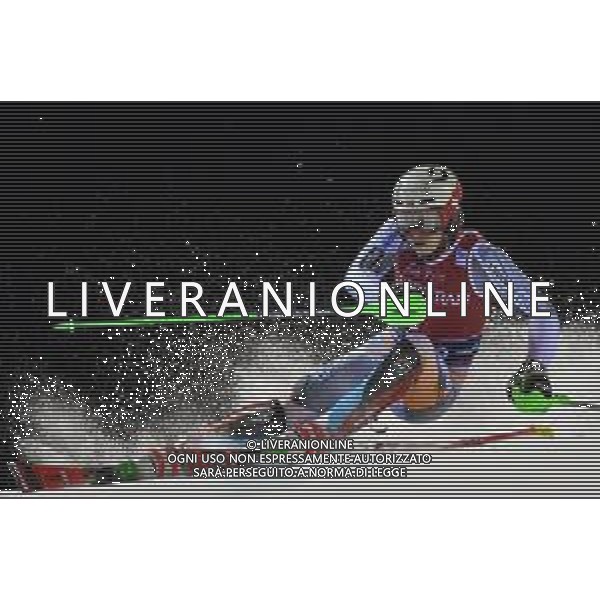Sci Alpino Madonna di Campiglio, Italia 08/01/2020 Coppa del Mondo - 3Tre - Night Slalom Maschile Nella foto: Il norvegese Henrik Kristoffersen, 2¬∞ cl., in azione. ©LM/Franco Debernardii/ AGENZIA ALDO LIVERANI SAS