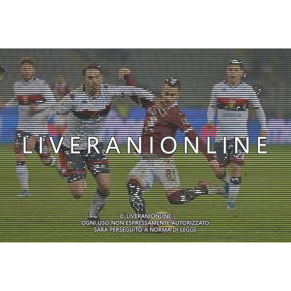 Torino 09.01.2020 Stadio Grande Torino ©Falzone/Agenzia Aldo Liverani Ottavi di finale Coppa Italia 2109/20120 Torino vs Genoa Nella foto : Alejandro Berenguer-Edoardo Goldaniga