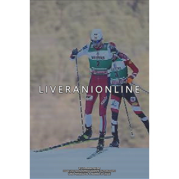 Sci Nordico Val di Fiemme, Italia 10/01/2020 FIS Coppa del Mondo - Combinata Nordica Nella foto: BJOERNSTAD Espen NOR e REHRL Franz-Josef AUT ALESSIO MARINI-AG ALDO LIVERANI SAS