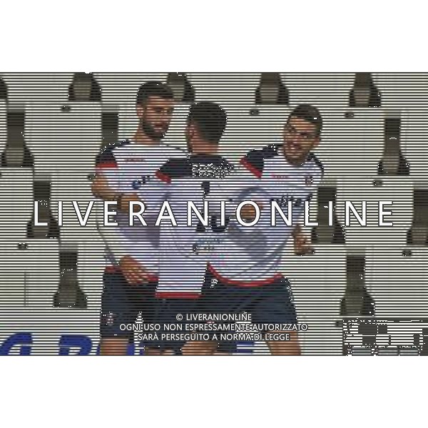 Campionato di Calcio Serie C - Lega Pro 2019/2020 Trieste, Italia 11/01/2020 Triestina vs Sanbenedettese Nella foto: Davide Di Pasquale della Sambenedettese esulta con i compagni dopo un gol segnato. © LM/Franco DeBernardi/ AGENZIA ALDO LIVERANI SAS