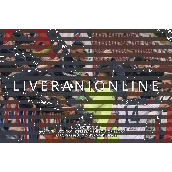 Campionato di Calcio Serie C - Lega Pro 2019/2020 Trieste, Italia 11/01/2020 Triestina vs Sanbenedettese Nella foto: I giocatori della Sambenedettese esultano con i tifosi a fine partita. © LM/Franco DeBernardi AGENZIA ALDO LIVERANI SAS