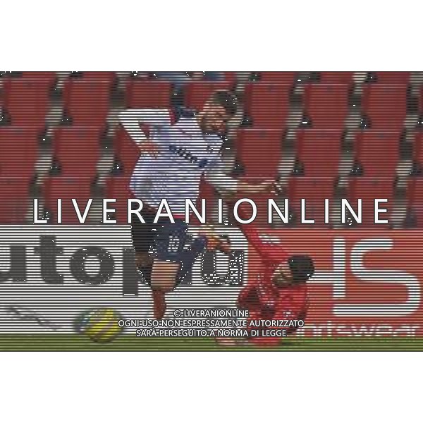 Campionato di Calcio Serie C - Lega Pro 2019/2020 Trieste, Italia 11/01/2020 Triestina vs Sanbenedettese Nella foto: Emilio Volpicelli della Sambenedettese contrastato da Alessandro Malomo della Triestina. © LM/Franco DeBernardi AGENZIA ALDO LIVERANI SAS