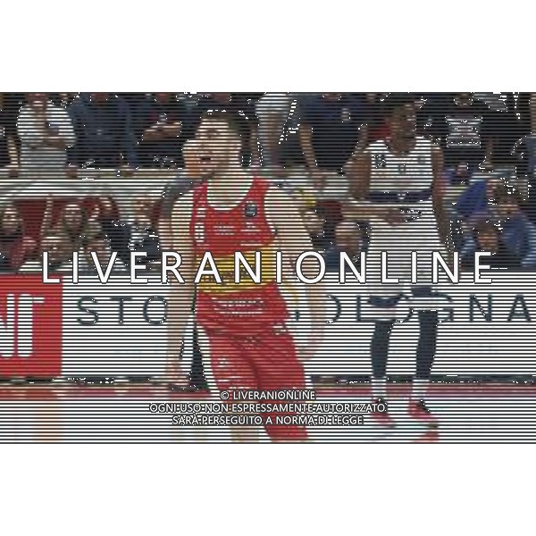 Campionato di Basket Serie A 2019/2020 Bologna, Italia 12/01/2020 Fortitudo Bologna vs Carpegna Prosciutto Basket Pesaro Nella foto: L\'esultanza di Vasa Pusica (Carpegna Prosciutto Basket Pesaro) © LM/Michele Nucci AGENZIA ALDO LIVERANI SAS