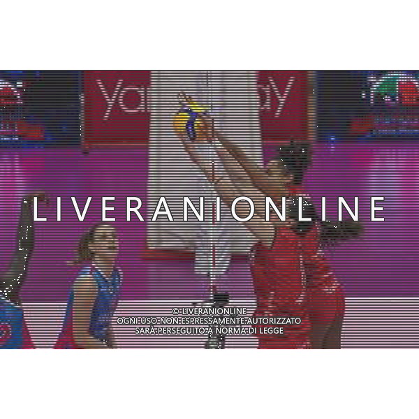 Evento Busto Arsizio, Italia 10/01/2020 Trofeo Mimmo Fosco - Coppa Regione Lombardia Nella foto: Haleigh Washington, 1 (Unet E-Work Busto Arsizio) e Francesca Villani, 10 (Unet E-Work Busto Arsizio) FOTO SALVA BARBAGALLO-ALESSIO MARINI-AG ALDO LIVERANI SAS