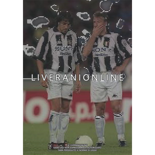08-08-1997 UDINE TORNEO BIRRA MORETTI INTER -JUVENTUS E UDINESE NELLA FOTO DIDIER DESCHAMPS CON ALESSANDRO DEL PIERO AG ALDO LIVERANI SAS