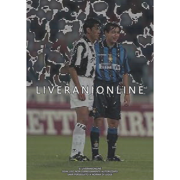 08-08-1997 UDINE TORNEO BIRRA MORETTI INTER -JUVENTUS E UDINESE NELLA FOTO DANIEL FONSECA E ALVARO RECOBA AG ALDO LIVERANI SAS 