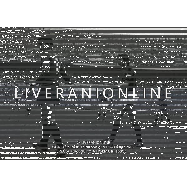 10-05-1981 MILANO CAMPIONATO DI CALCIO SERIE B MILAN TARANTO 4-0 NELLA FOTO OTTORINO PIOTTI E ALDO MALDERA AG ALDO LIVERANI SAS