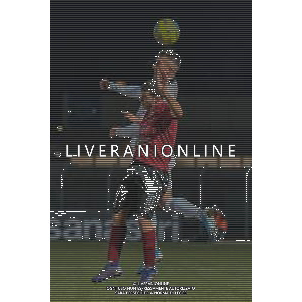 Campionato di Calcio Serie C - Lega Pro 2019/2020 Pontedera, Italia 12/01/2020 Pontedera vs Renate Nella foto: Gianluca Barba (P) di testa su Luca Pizzul (R)