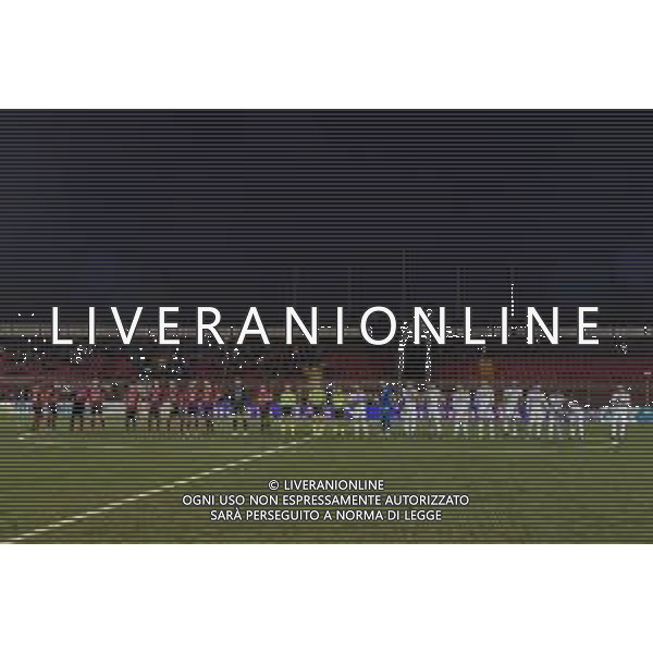 Campionato di Calcio Serie C - Lega Pro 2019/2020 Pontedera, Italia 12/01/2020 Pontedera vs Renate Nella foto: Le squadre a centrocampo foto fabio fagiolini-alessio marini-ag aldo liverani sas