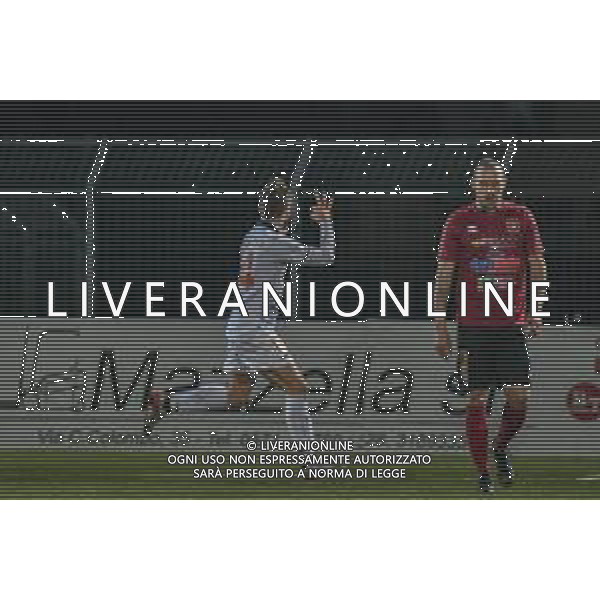 Campionato di Calcio Serie C - Lega Pro 2019/2020 Pontedera, Italia 12/01/2020 Pontedera vs Renate Nella foto: Francesco Galuppini (R) festeggia il gol del vantaggio foto fabio fagiolini-alessio marini-ag aldo liverani sas